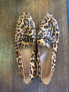 Madewell Leopard-Print Loafers in Tan and Black